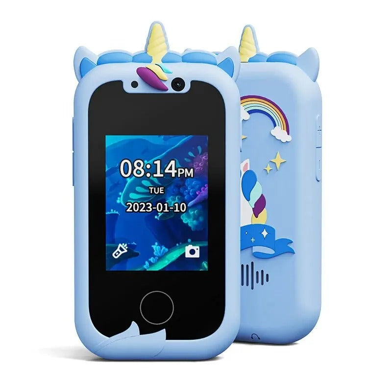 telephone-jouet-licorne-bleu-bleue